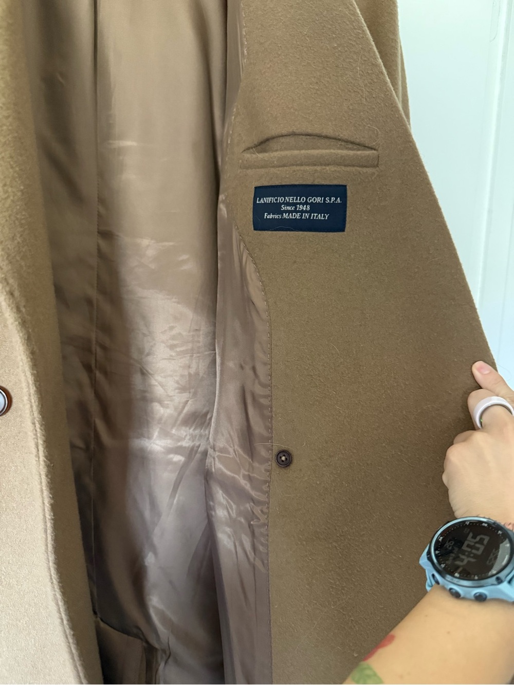 Italian wool Double breasted coat - Picture 4 of 9